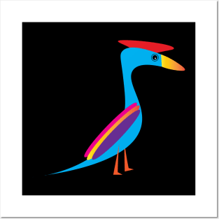 Colorful Woodpecker Illustration Posters and Art